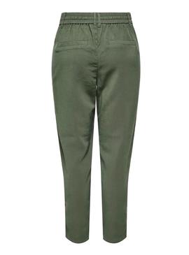 Calça Only Poptrash Aris verde para mulher.