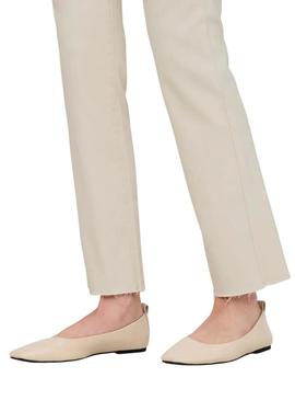 Calça de ganga Only Ann Kenya bege para mulher