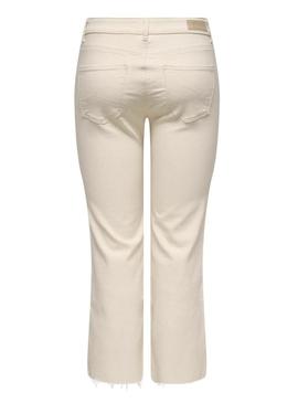 Calça de ganga Only Ann Kenya bege para mulher