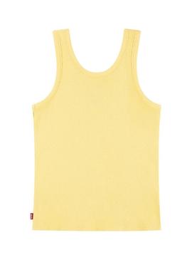 Camiseta Levis Meet and Greet amarela para menina.