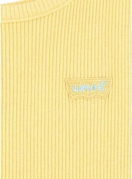 Camiseta Levis Meet and Greet amarela para menina.