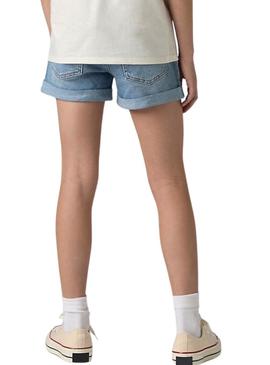 Shorts Levis denim azul para menina