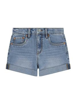 Shorts Levis denim azul para menina