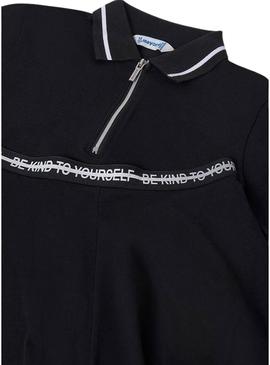 Conjunto Mayoral saia de malha preta para menina