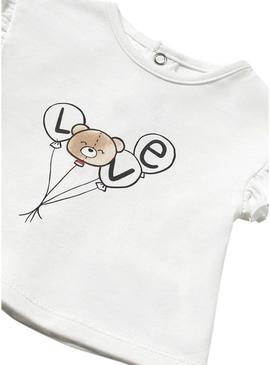 Conjunto Mayoral saia e gorro bege para bebê