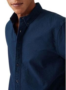 Camisa Levis Authentic azul marino para homem.