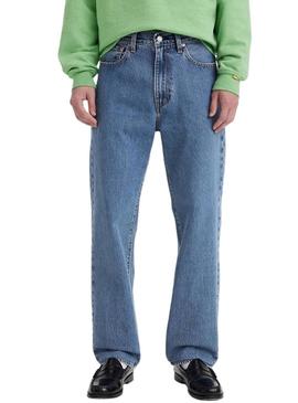 Calça Jeans Levis 568 solta azul reta para homem