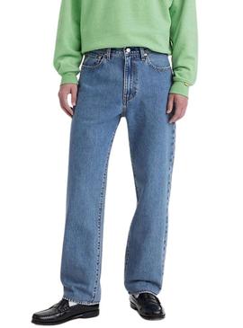 Calça Jeans Levis 568 solta azul reta para homem