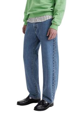Calça Jeans Levis 568 solta azul reta para homem