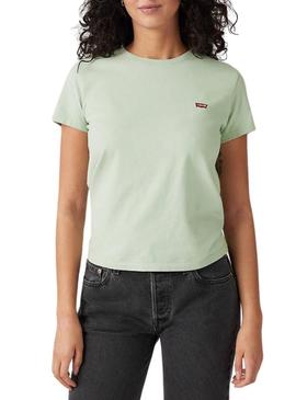 CAMISETA PERFEITA DE ALGODÃO VERDE SILT