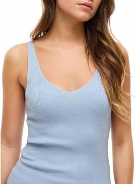 Top Vila Viwennie azul para mulher