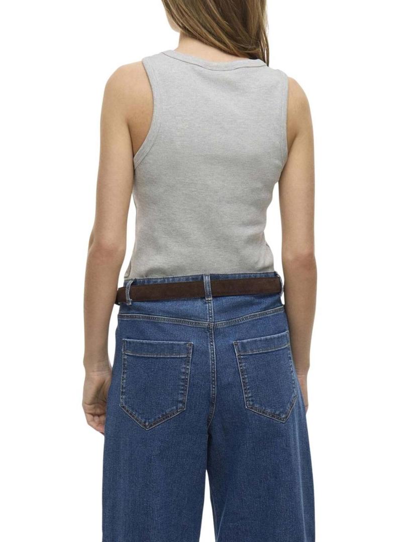 Camiseta Vila Visola cinza para mulher.