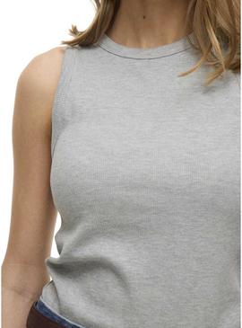 Camiseta Vila Visola cinza para mulher.