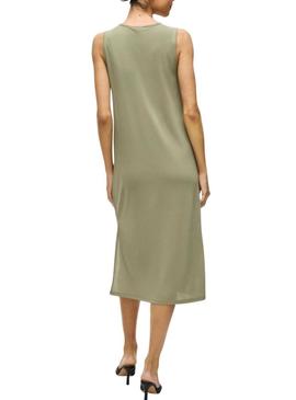 Vestido Vila Vimodala midi verde para mulher