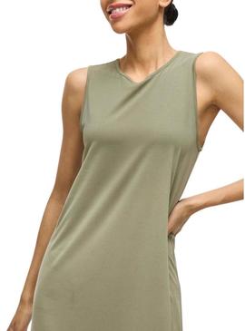 Vestido Vila Vimodala midi verde para mulher