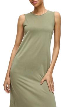 Vestido Vila Vimodala midi verde para mulher