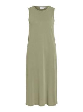 Vestido Vila Vimodala midi verde para mulher