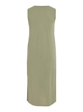 Vestido Vila Vimodala midi verde para mulher