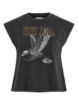 T-shirt VIPETONE NOVO TOP DE TANQUE IMPRESSO Beleza Negra