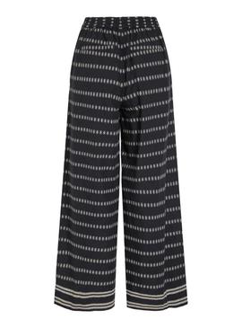 Calça estampada preta Vila Visavila para mulher.