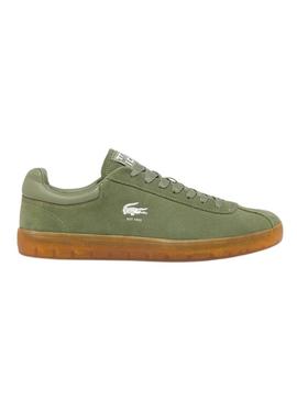 Sapatilhas Lacoste Baseshot de camurça verde para homem
