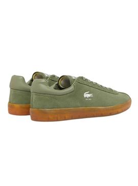 Sapatilhas Lacoste Baseshot de camurça verde para homem