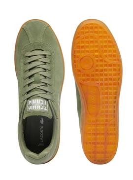 Sapatilhas Lacoste Baseshot de camurça verde para homem