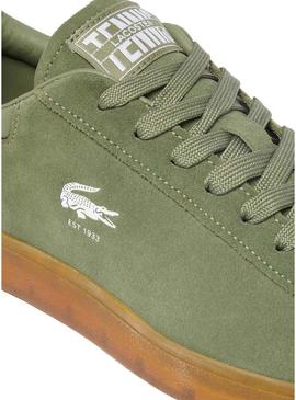 Sapatilhas Lacoste Baseshot de camurça verde para homem