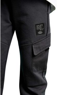 Calça cargo Mayoral cinza em malha para menino.