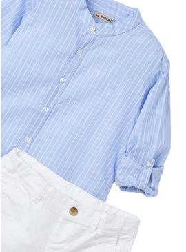Conjunto de Bermuda azul para menino.