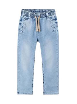 Calça Mayoral Soft denim jogger para menino.