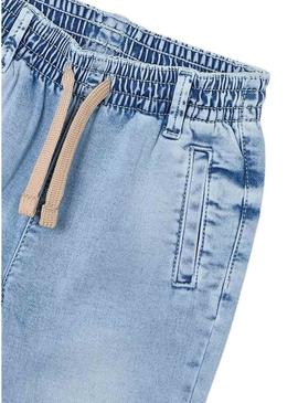 Calça Mayoral Soft denim jogger para menino.
