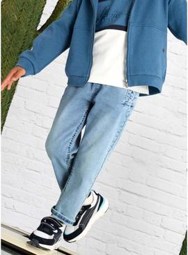Calça Mayoral Soft denim jogger para menino.