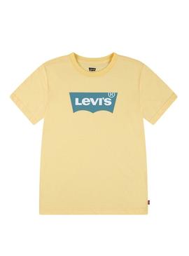 Camiseta Levis Batwing amarela para criança