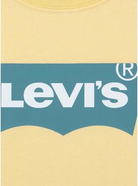 Camiseta Levis Batwing amarela para criança