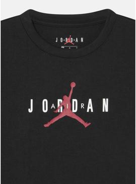 Camiseta Jordan Jumpman preta para meninas e meninos.