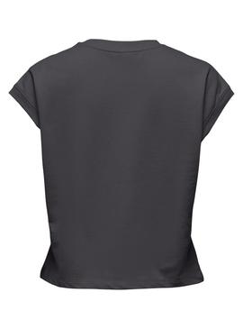 Camisa Only Ellie antracite para mulher.