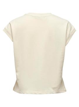 Camiseta Only Ellie branca para mulher.