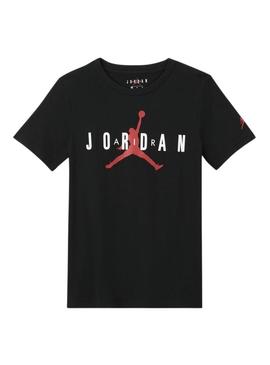 Camiseta Jordan Brand preta para crianças.