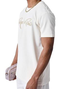 Camiseta Project x Paris Logo creme para homem.