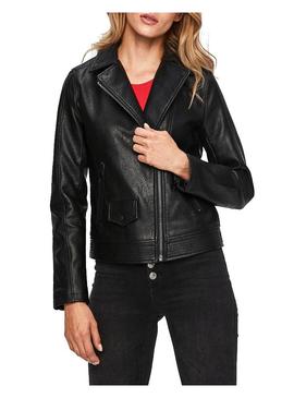 Jaqueta Pepe Jeans Possey Ecoleather Preto Mulher