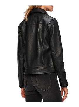 Jaqueta Pepe Jeans Possey Ecoleather Preto Mulher
