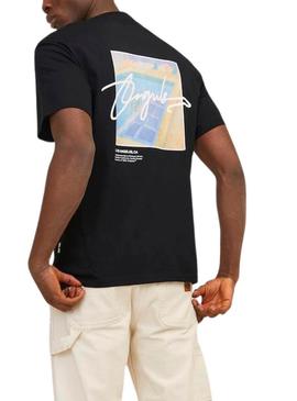 Camiseta Jack and Jones Raruba preta para homem