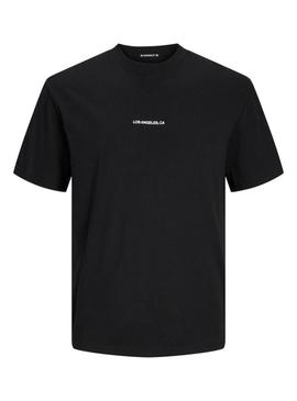 Camiseta Jack and Jones Raruba preta para homem