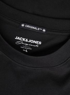 Camiseta Jack and Jones Raruba preta para homem