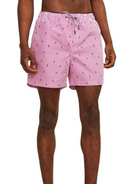 Calção Jack and Jones Fiji vermelho para homem