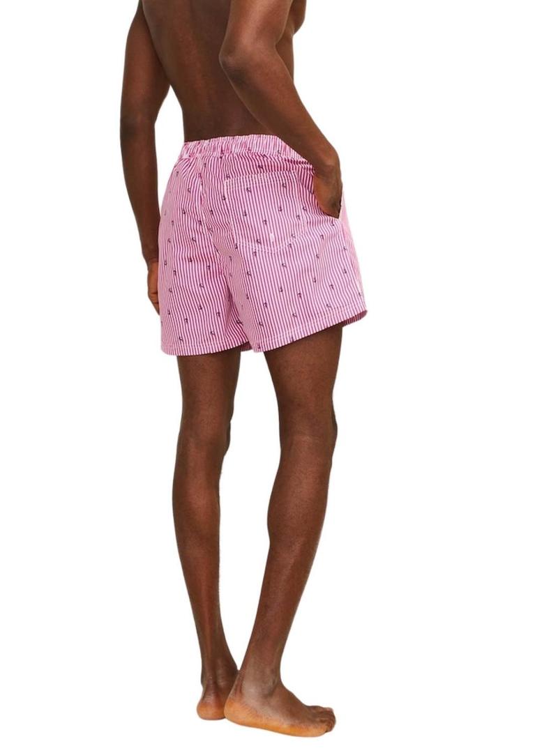 Calção Jack and Jones Fiji vermelho para homem