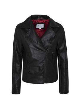 Jaqueta Pepe Jeans Possey Ecoleather Preto Mulher