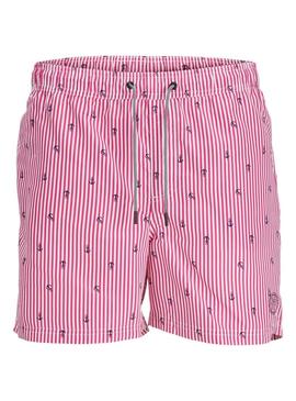 Calção Jack and Jones Fiji vermelho para homem