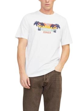 Camisa Jack and Jones Summer branca para homem.